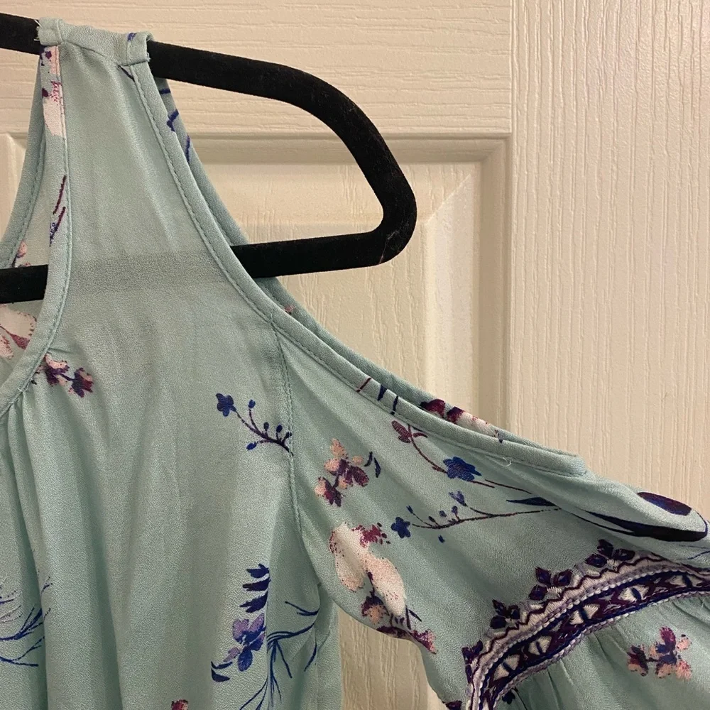 Arizona floral cold shoulder long sleeve blouse - Picture 6 of 6